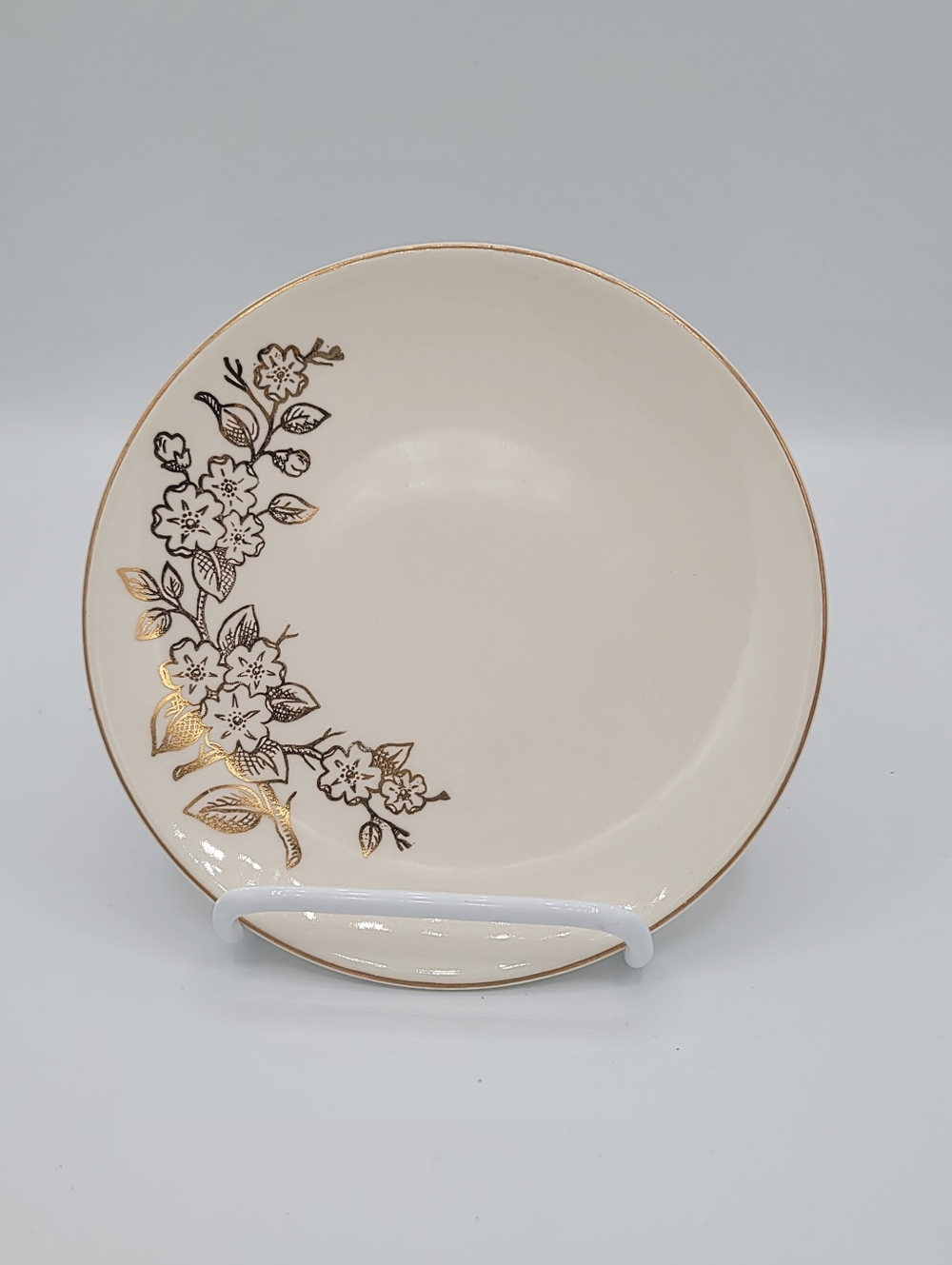 Edwin Knowles Apple Blossom Salad Plates Set of 4 22K Gold Freda Diamond Vintage - Picture 10 of 14
